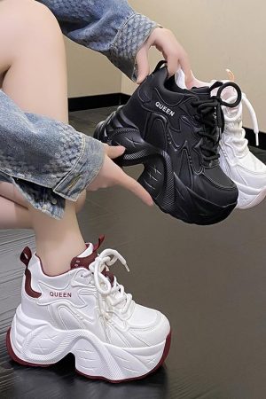 10cm Height-Increasing Dad Shoes for Women - Spring 2025 Thick-Soled Casual Sneakers for Short Stature, Trendy Little White Shoes