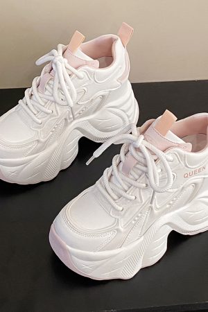 10cm Height-Increasing Dad Shoes for Women - Spring 2025 Thick-Soled Casual Sneakers for Short Stature, Trendy Little White Shoes