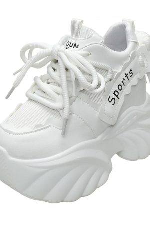 10cm Thick-Soled Height-Increasing Dad Shoes for Women - Spring 2025 Trendy European Sports Casual Footwear for Petites