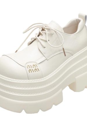 10cm Thick-Soled Women's Leather Loafers - Petite British Style Platform Shoes for Spring 2025, Trendy and Stylish