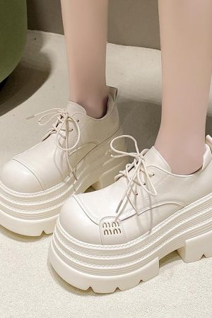 10cm Thick-Soled Women's Leather Loafers - Petite British Style Platform Shoes for Spring 2025, Trendy and Stylish