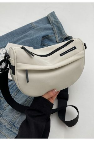 2025 Autumn Canvas Small Crossbody Bag for Women - Korean Style Casual Shoulder Pillow Bag, Versatile Fashion Accessory