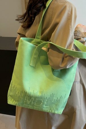 2025 Embroidered Canvas Tote Bag for Women - Versatile Student Shoulder Bag for Class & Commuting