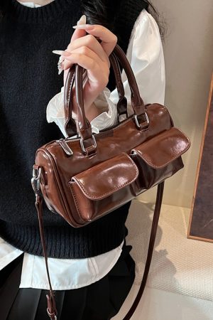 2025 French Vintage Handbag for Women - Oil Wax Leather Small Square Crossbody Bag for Spring/Summer - High-End Shoulder Bag