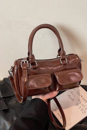 2025 French Vintage Handbag for Women - Oil Wax Leather Small Square Crossbody Bag for Spring/Summer - High-End Shoulder Bag