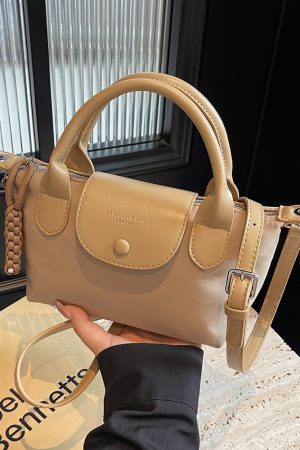 2025 Korean Minimalist Casual Bucket Bag for Women - Trendy Crossbody Shoulder Bag with Unique Niche Design