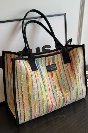 2025 New Fashion Single-Shoulder Canvas Tote Bag for Women, Large Capacity Portable Shopping and Commuting Bag