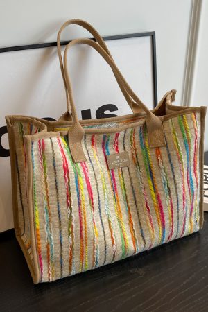 2025 New Fashion Single-Shoulder Canvas Tote Bag for Women, Large Capacity Portable Shopping and Commuting Bag