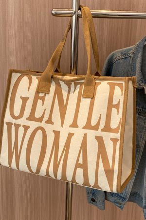 2025 New Fashion Single-Shoulder Canvas Tote Bag for Women, Large Capacity Portable Shopping and Commuting Bag