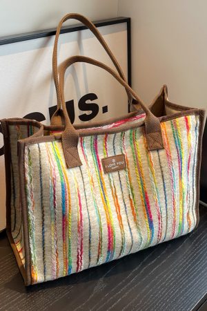 2025 New Fashion Single-Shoulder Canvas Tote Bag for Women, Large Capacity Portable Shopping and Commuting Bag