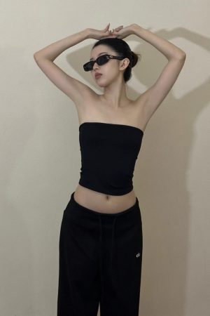 2025 New Style Pure Desire Sexy Fitness Elastic Tube Top Bustier for Women â€“ Vacation Ready Base Layer Top