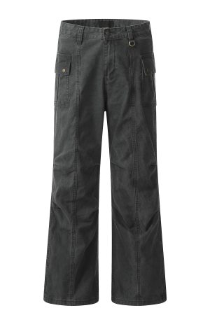 2025 Spring Minimalist Commuter Straight Leg Casual Pants for Men and Women - Loose Versatile Floor-Length Design