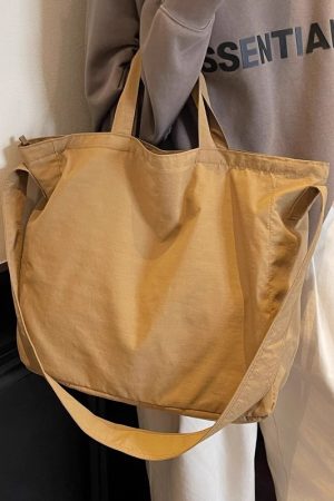 2025 Summer Large Capacity Nylon Crossbody Tote Bag for Women - Stylish Relaxed Shoulder Commuter Handbag