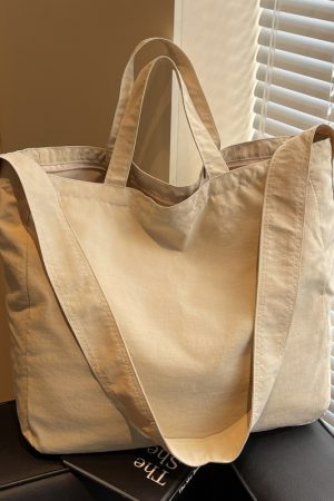 2025 Summer Large Capacity Nylon Crossbody Tote Bag for Women - Stylish Relaxed Shoulder Commuter Handbag