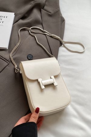 2025 Summer Mini Handbag for Women - High-End Korean Style Versatile Chain Crossbody Bag for Mobile Phones