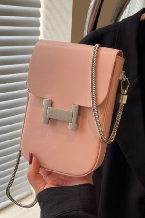 2025 Summer Mini Handbag for Women - High-End Korean Style Versatile Chain Crossbody Bag for Mobile Phones