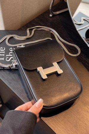 2025 Summer Mini Handbag for Women - High-End Korean Style Versatile Chain Crossbody Bag for Mobile Phones