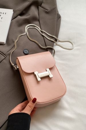 2025 Summer Mini Handbag for Women - High-End Korean Style Versatile Chain Crossbody Bag for Mobile Phones