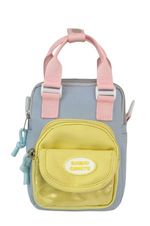 2025 Summer Nylon Tote Bag for Women - Lightweight Color-Blocking Crossbody Phone Bag in Trendy Dopamine Colors