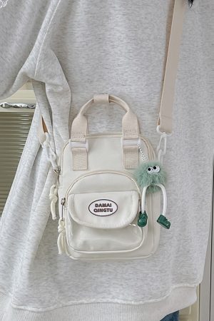 2025 Summer Nylon Tote Bag for Women - Lightweight Color-Blocking Crossbody Phone Bag in Trendy Dopamine Colors