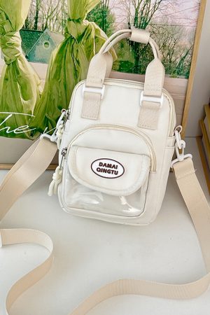 2025 Summer Nylon Tote Bag for Women - Lightweight Color-Blocking Crossbody Phone Bag in Trendy Dopamine Colors