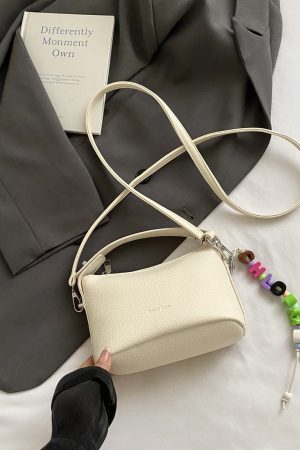 2025 Summer White Crossbody Bag - Stylish High-End Small Handbag Tote for Women, Versatile Casual Fashion Accessory