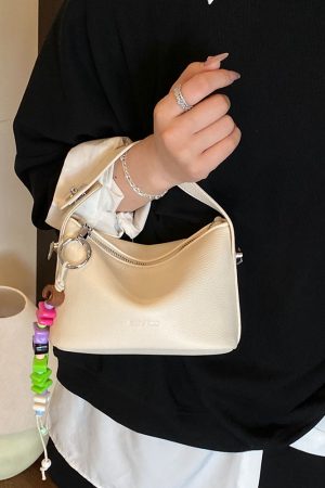 2025 Summer White Crossbody Bag - Stylish High-End Small Handbag Tote for Women, Versatile Casual Fashion Accessory