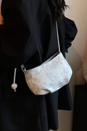 2025 Summer Women's Chinese-Style Embroidered Saddle Bag - Minimalist Casual Versatile Crossbody Bag