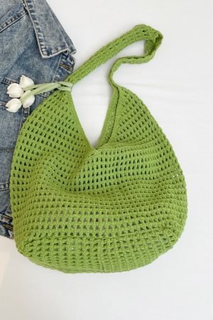 2025 Summer Women's Large Capacity Hollow Woven Beach Bucket Bag - Trendy Simple Design for Coastal Adventures