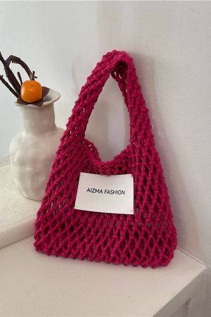 2025 Summer Woven Straw Bag for Women, Commuter Knitted Handbag, Portable Beach Tote, Vacation Essential