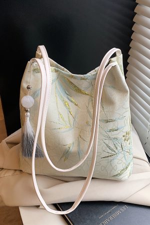 2025 Trendy Chinese-Style Women's Large Capacity Bucket Bag - Fashionable Commuting Shoulder Bag