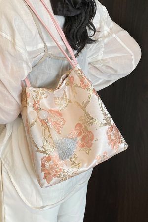 2025 Trendy Chinese-Style Women's Large Capacity Bucket Bag - Fashionable Commuting Shoulder Bag