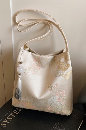 2025 Trendy Chinese-Style Women's Large Capacity Bucket Bag - Fashionable Commuting Shoulder Bag