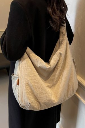 2025 Women's Casual Cotton Crossbody Bag - Large Capacity Shoulder Tote for Spring & Summer, Versatile Relaxed Style