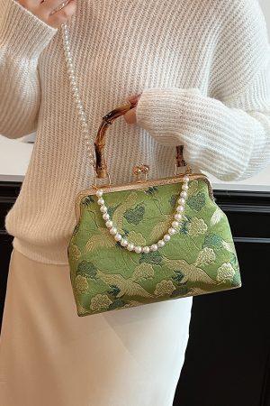 2025 Women's Chinese-Style Embroidered Handbag, High-End Feel Small Square Crossbody Bag, National Style Fashion Accessory