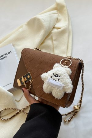 2025 Women's High-End Diamond-Shaped Chain Bag - Versatile Retro Small Square Crossbody for Spring and Summer Fashion