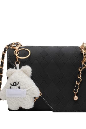2025 Women's High-End Diamond-Shaped Chain Bag - Versatile Retro Small Square Crossbody for Spring and Summer Fashion