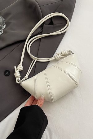 2025 Women's High-End Silver Horn Dumpling Bag - Textured Crossbody Zipper Phone Bag for Summer Fashion