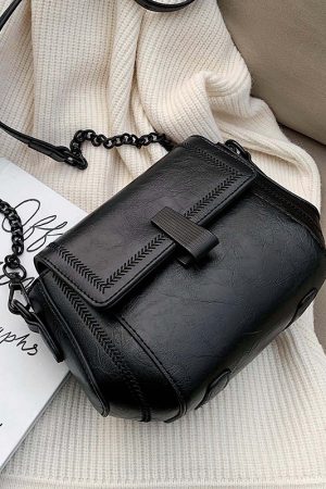 2025 Women's Korean Style Chain Shoulder Bag - Versatile Small Square Crossbody Purse, High-End Fashion Accessory