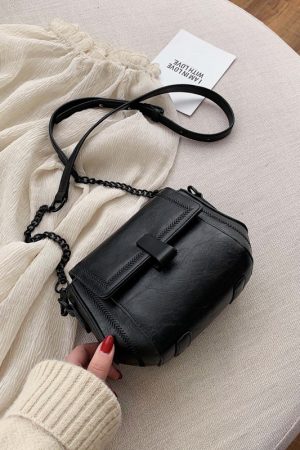 2025 Women's Korean Style Chain Shoulder Bag - Versatile Small Square Crossbody Purse, High-End Fashion Accessory