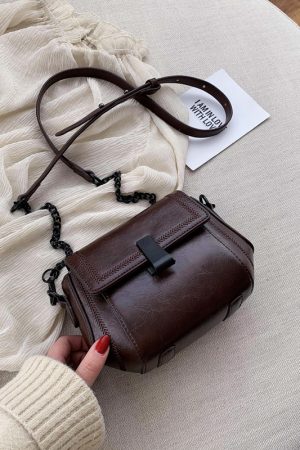 2025 Women's Korean Style Chain Shoulder Bag - Versatile Small Square Crossbody Purse, High-End Fashion Accessory