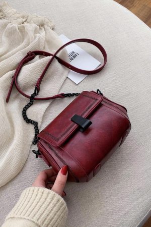 2025 Women's Korean Style Chain Shoulder Bag - Versatile Small Square Crossbody Purse, High-End Fashion Accessory