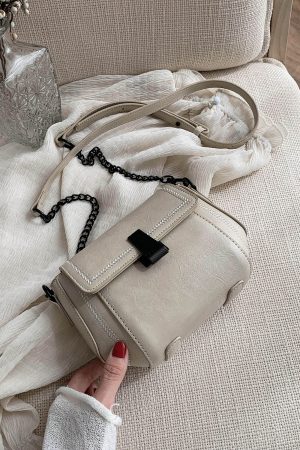 2025 Women's Korean Style Chain Shoulder Bag - Versatile Small Square Crossbody Purse, High-End Fashion Accessory
