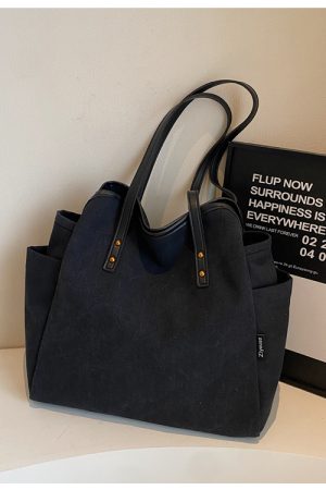 2025 Women's Large Capacity Canvas Tote Bag - Stylish Shoulder Bag for Commuting and Classes, Winter Essential