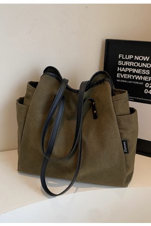 2025 Women's Large Capacity Canvas Tote Bag - Stylish Shoulder Bag for Commuting and Classes, Winter Essential