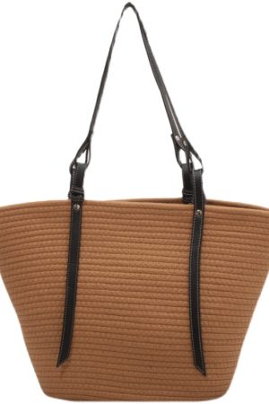 2025 Women's Large Capacity Grass-Woven Tote Bag, Versatile Fashionable Shoulder Bag for Spring and Summer