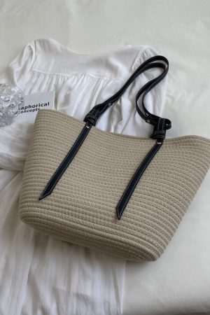 2025 Women's Large Capacity Grass-Woven Tote Bag, Versatile Fashionable Shoulder Bag for Spring and Summer