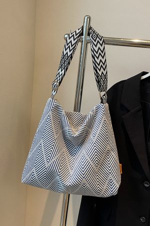 2025 Women's Large Capacity Plaid Canvas Tote Bag - Stylish Shoulder & Crossbody Bag for Students and Commuting