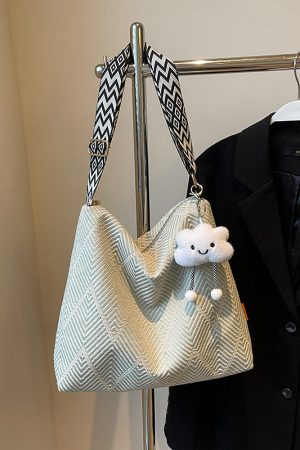 2025 Women's Large Capacity Plaid Canvas Tote Bag - Stylish Shoulder & Crossbody Bag for Students and Commuting