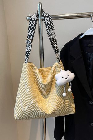 2025 Women's Large Capacity Plaid Canvas Tote Bag - Stylish Shoulder & Crossbody Bag for Students and Commuting